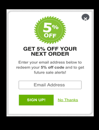 Mobile Friendly Pop Up Opt in